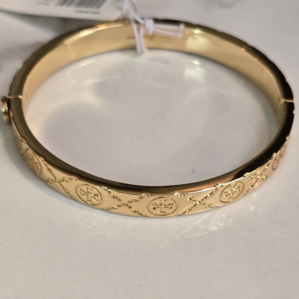 Tory Burch Gold Embossed Bracelet - Picture 4 of 5